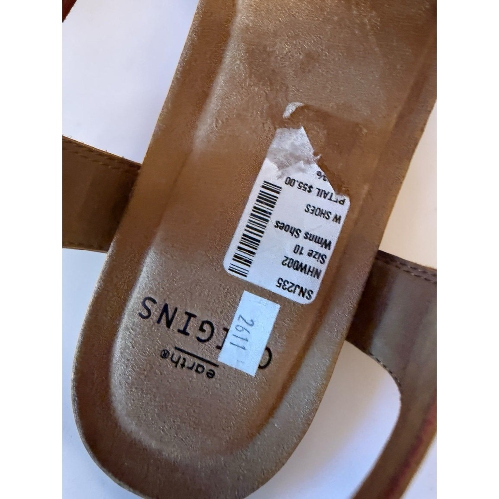 Earth Origins Leather Suede Sling-Back Sandals Laney Coral Pink Women's 10 NWOB - Picture 5 of 6